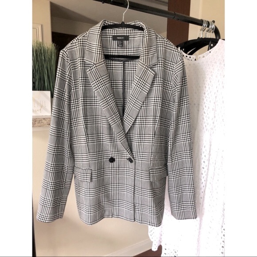 Forever 21+ Houndstooth Blazer; Sz 2x